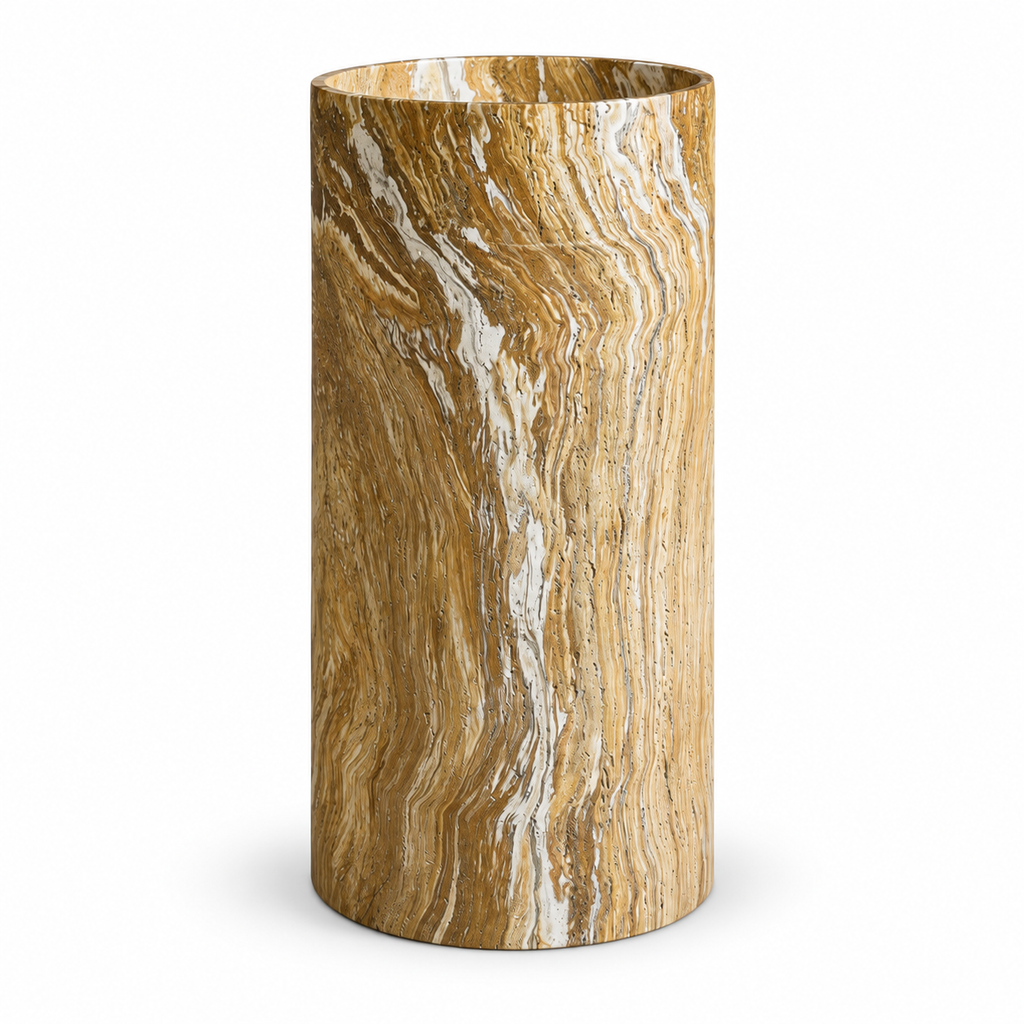 Altara Gold Veined Artificial Stone Pedestal Sink