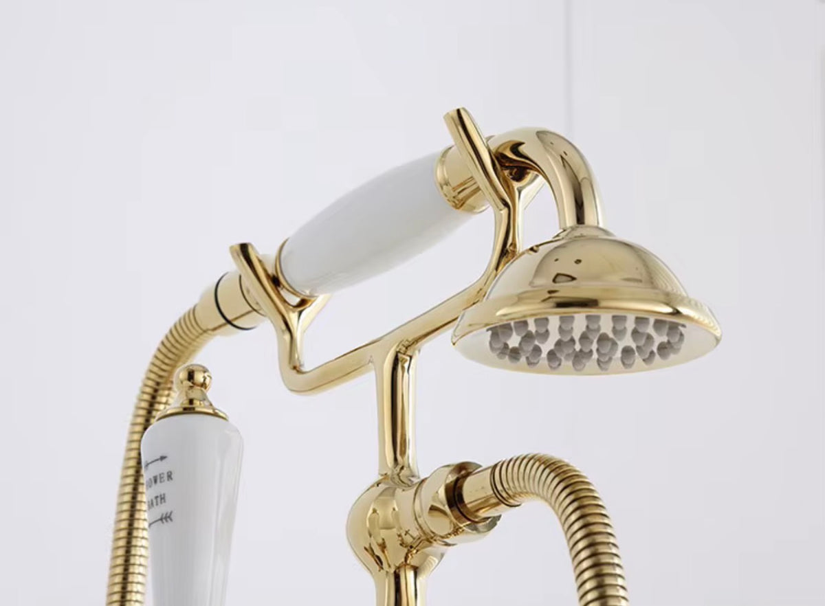 Montreux Floor Mounted Tub Filler with Hand Shower