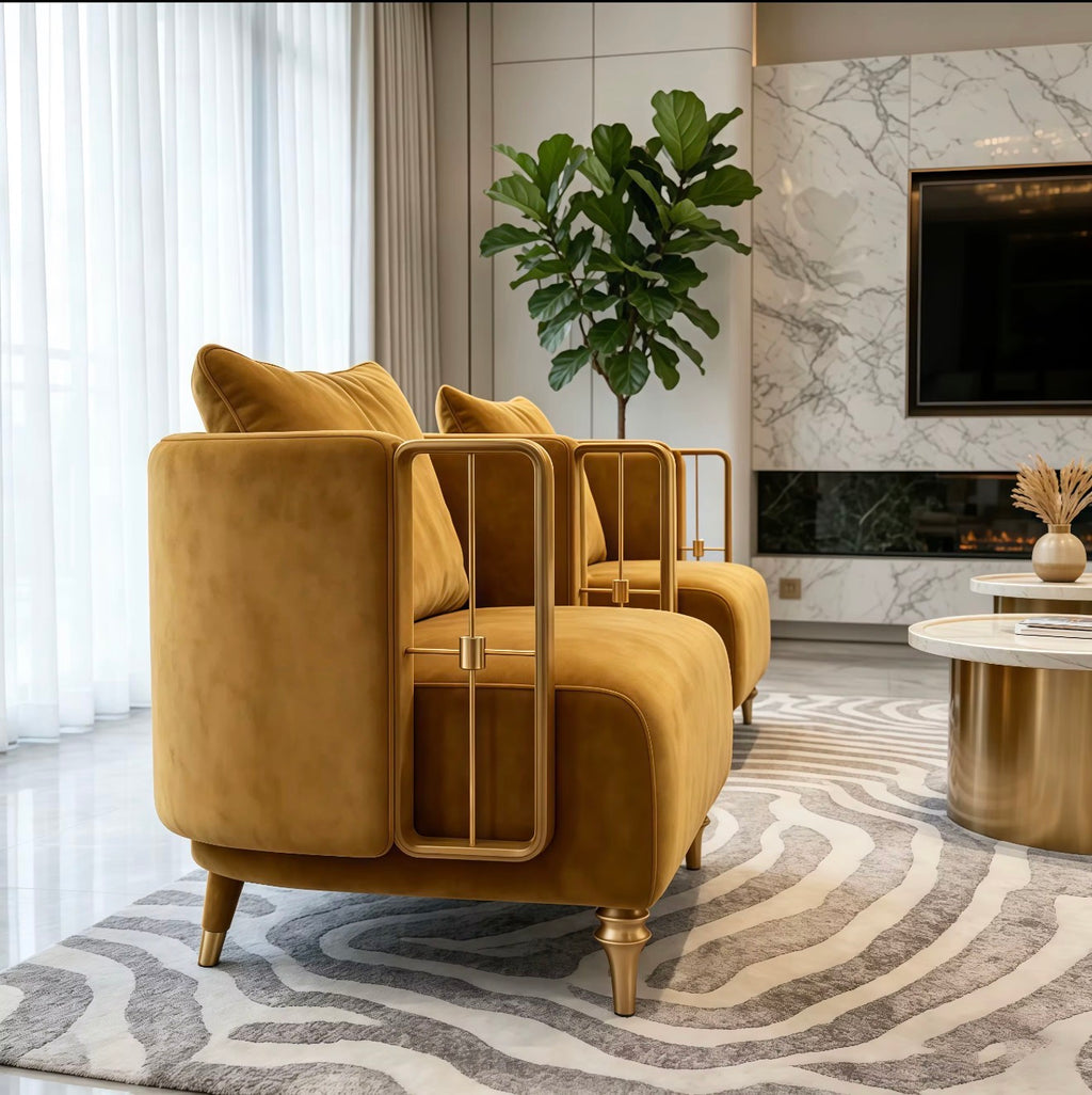 Bellini Scalloped Accent Arm Chair