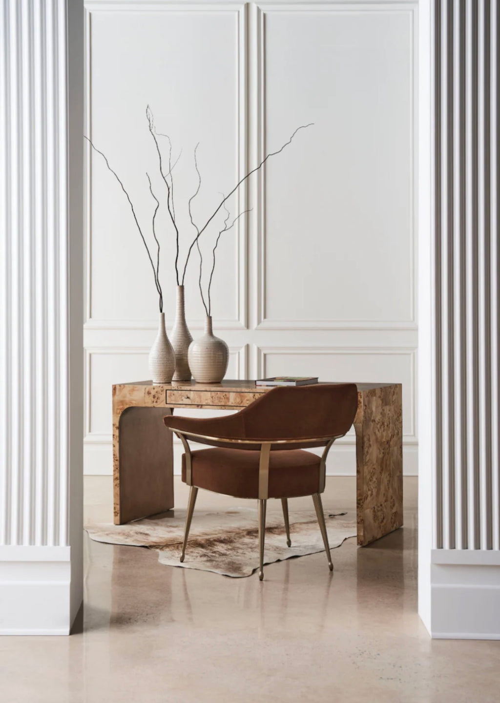 Casa Milano – Brown Mohair Accent Chair