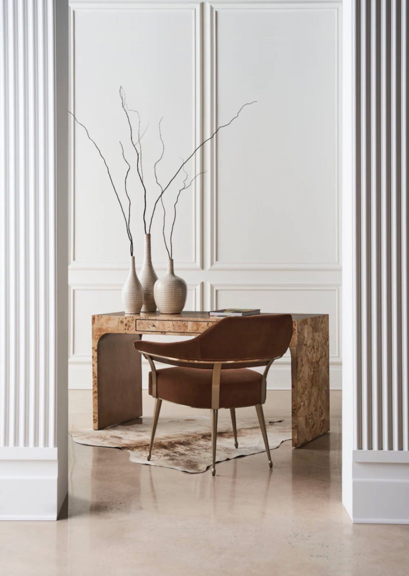 Casa Milano – Brown Mohair Accent Chair