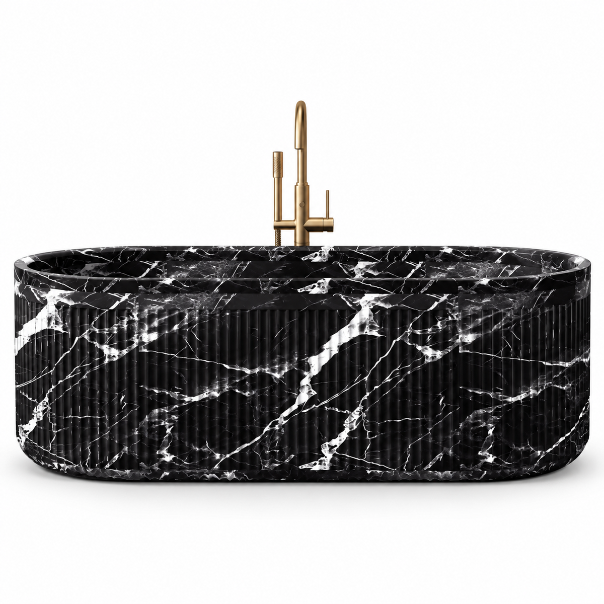 Nero Sculptural Stone Bathtub