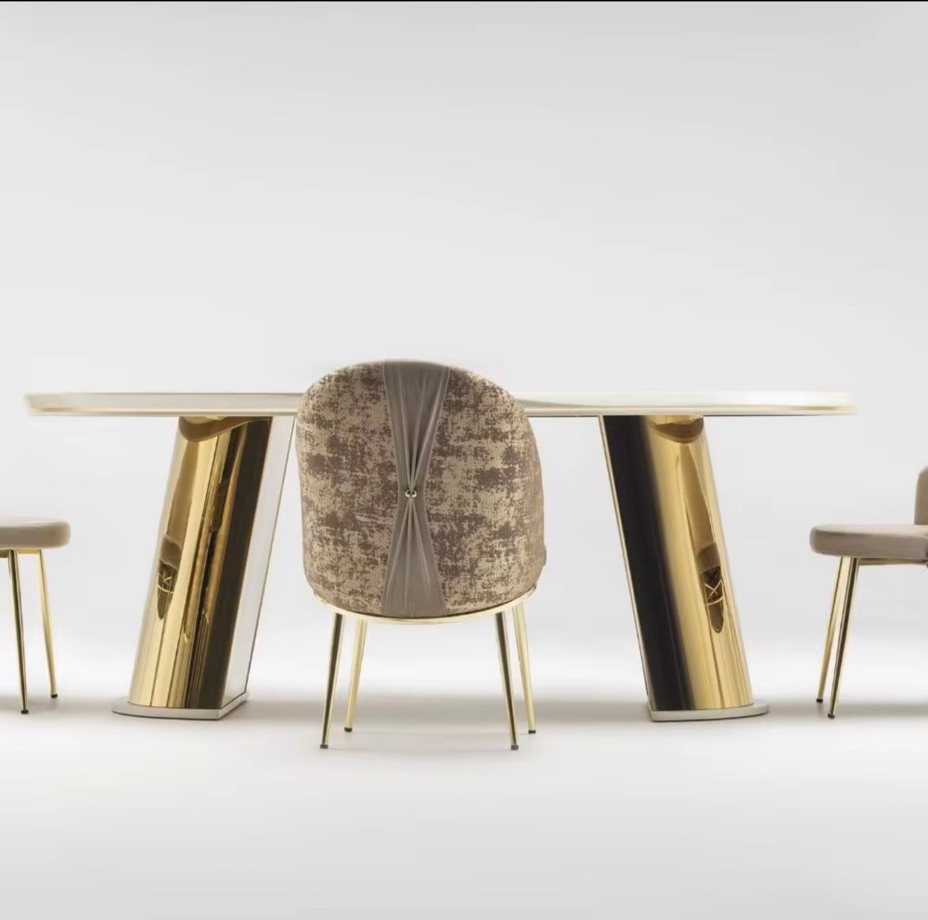 Casa Milano Milano Oval Luxury Dining Table Set – 6 Seater