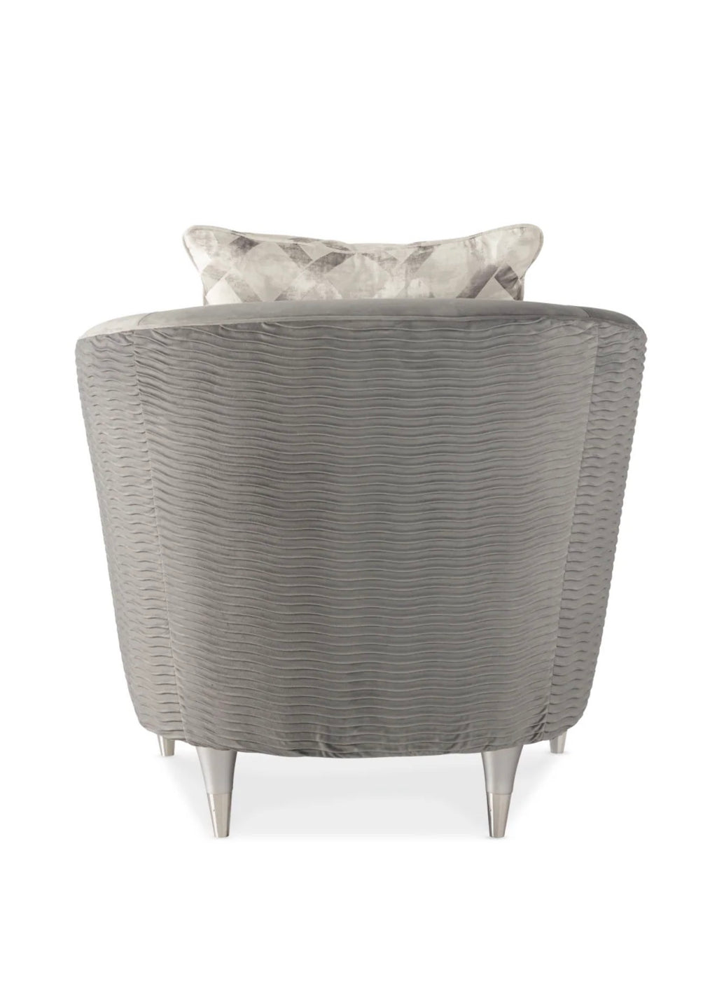 Casa Milano – Gray Barrel Lounge Chair | Caracole Farrah