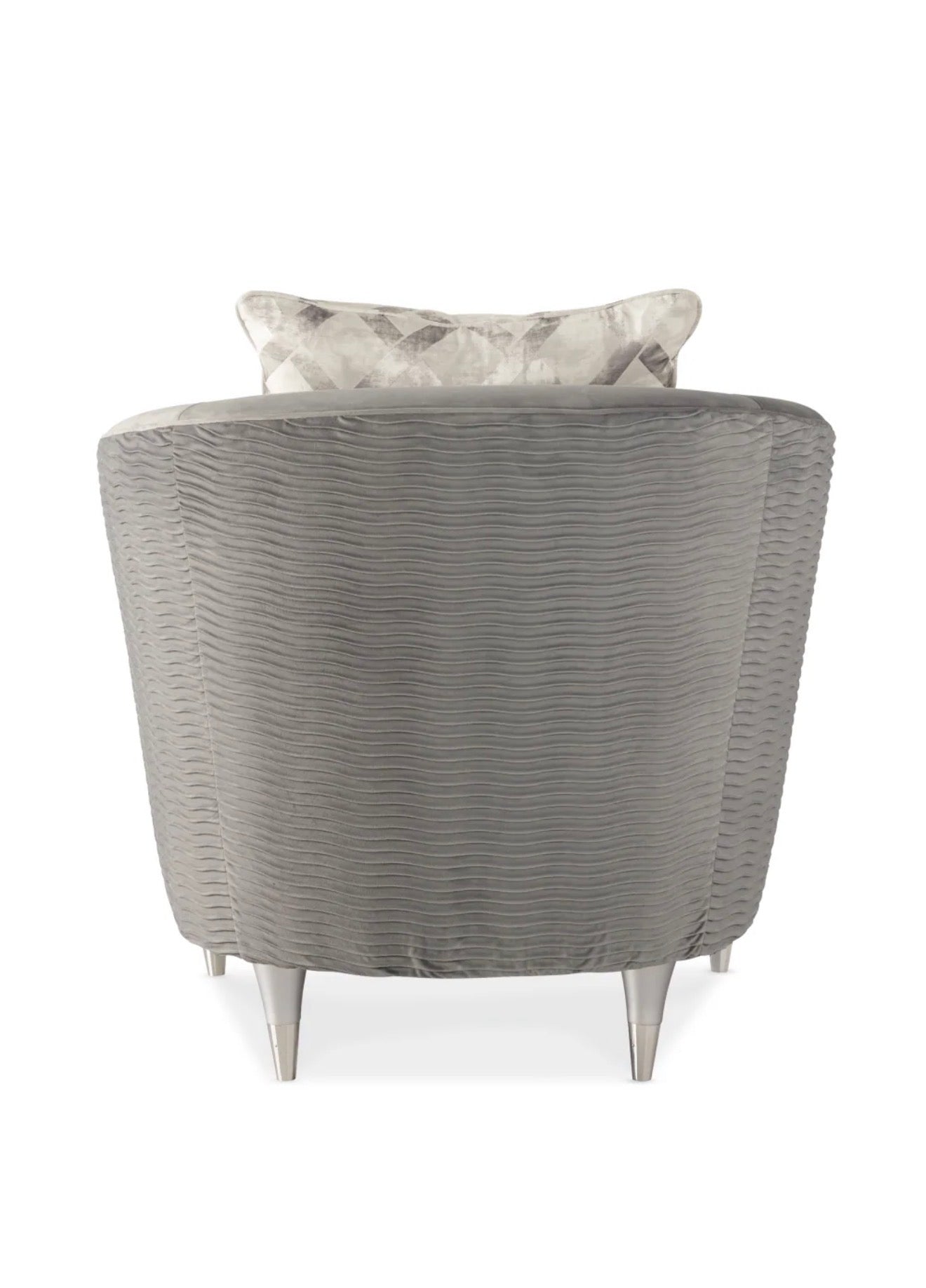Casa Milano – Gray Barrel Lounge Chair | Caracole Farrah