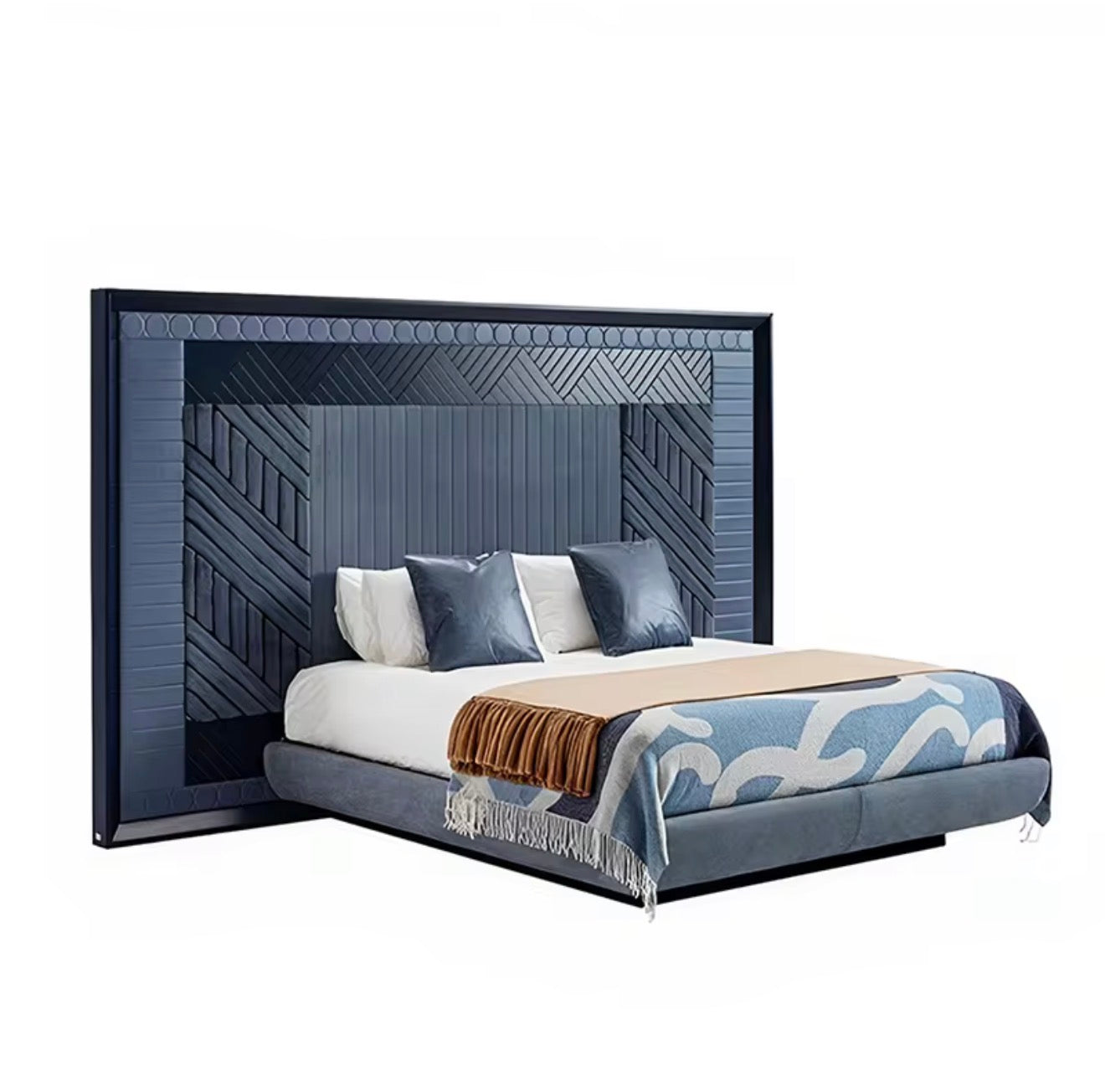 Casa Milano Azzurro™ Italian Minimalist Luxury Upholstered Bed – King