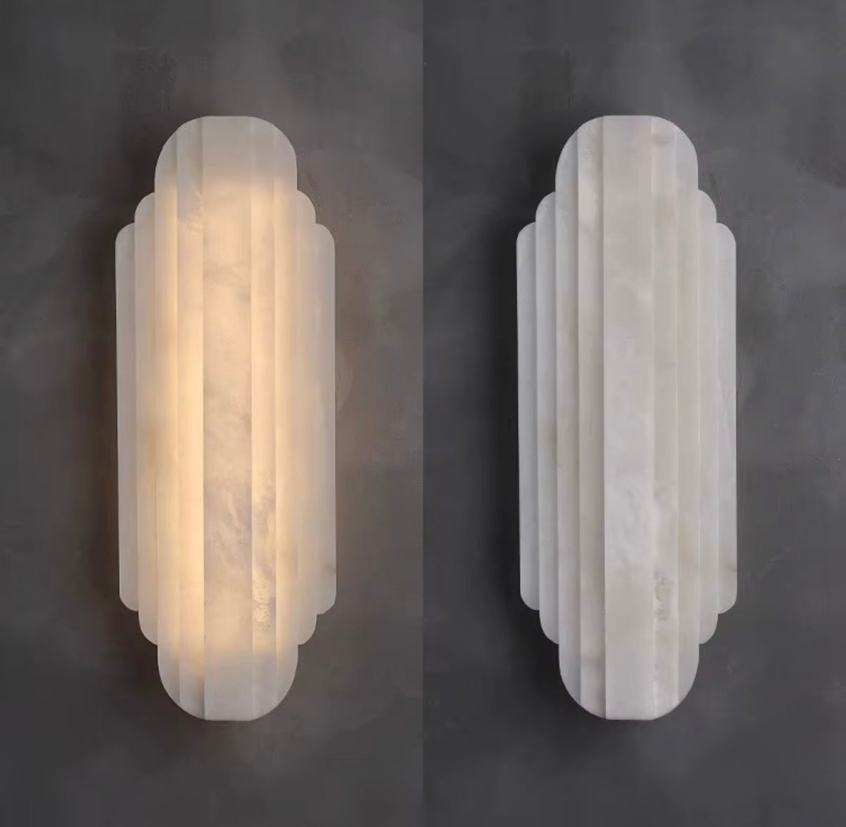 Aurelio Natural Alabaster LED Wall Sconce