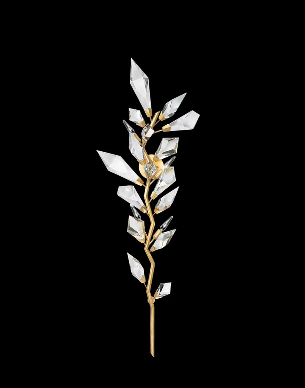 Pietro Handcrafted Crystal Branch Wall Sconce