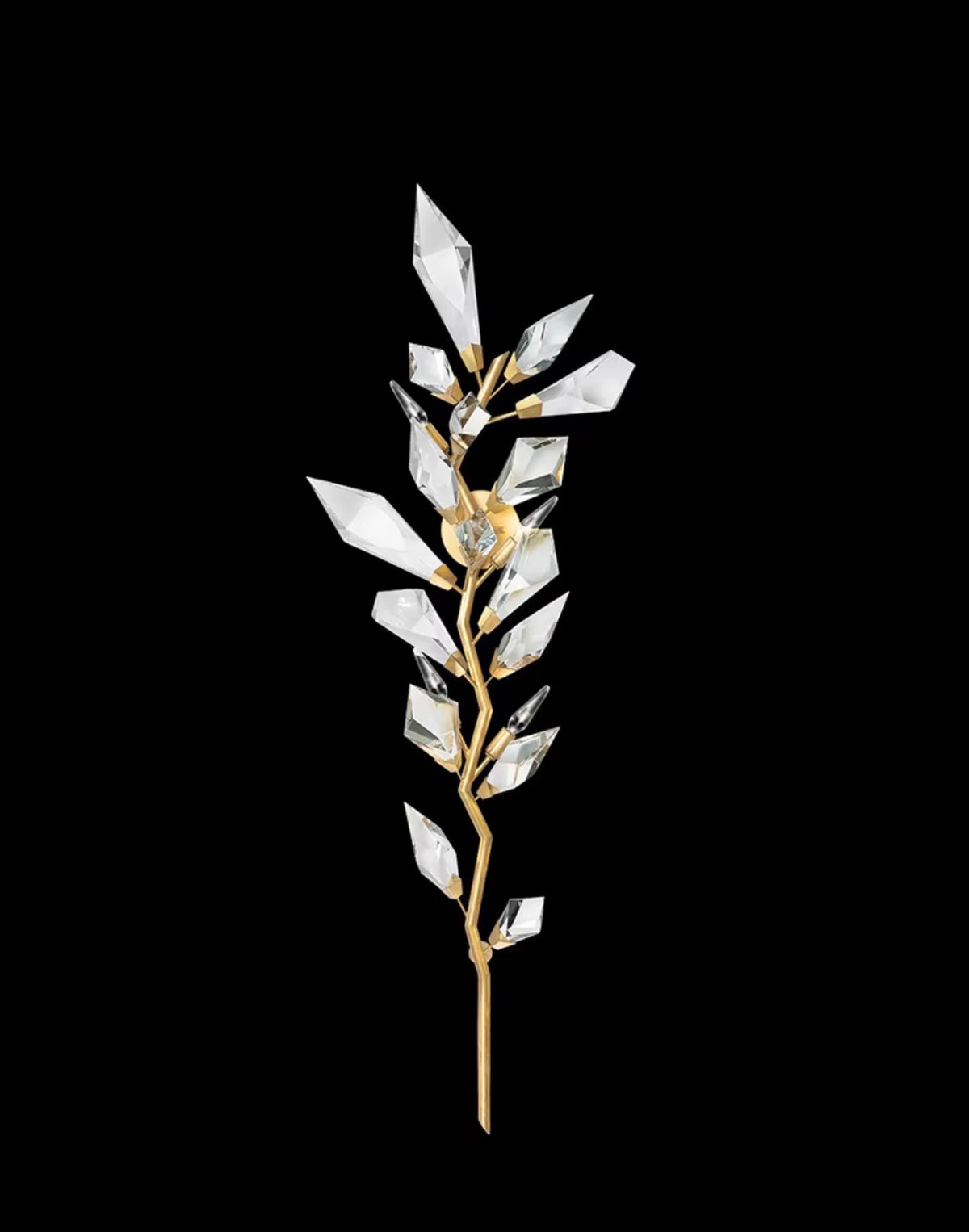 Pietro Handcrafted Crystal Branch Wall Sconce