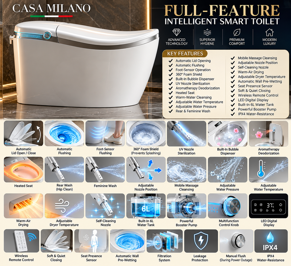 Alessandro Full-Feature Intelligent Smart Toilet