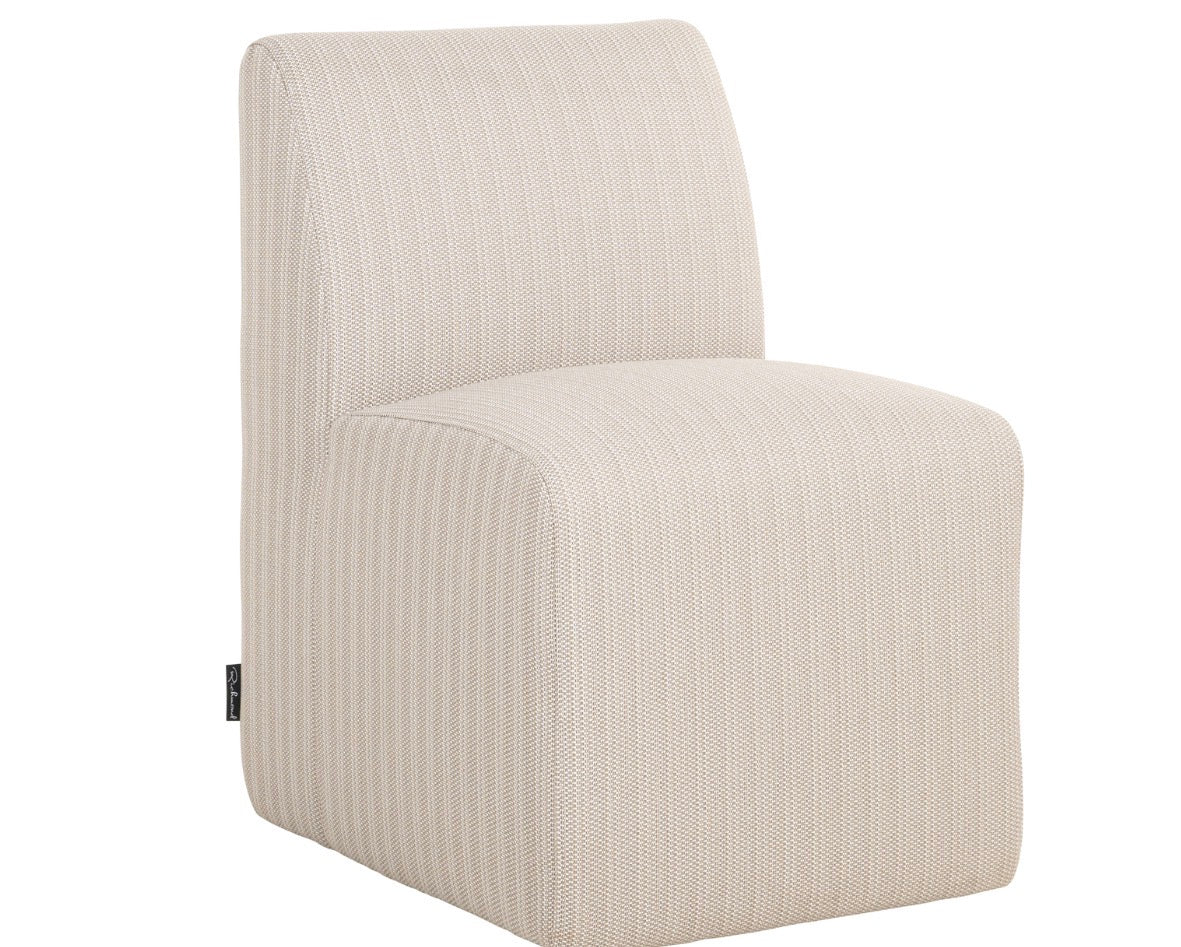 Riva Sculptural Upholstered Outdoor Dining Chair