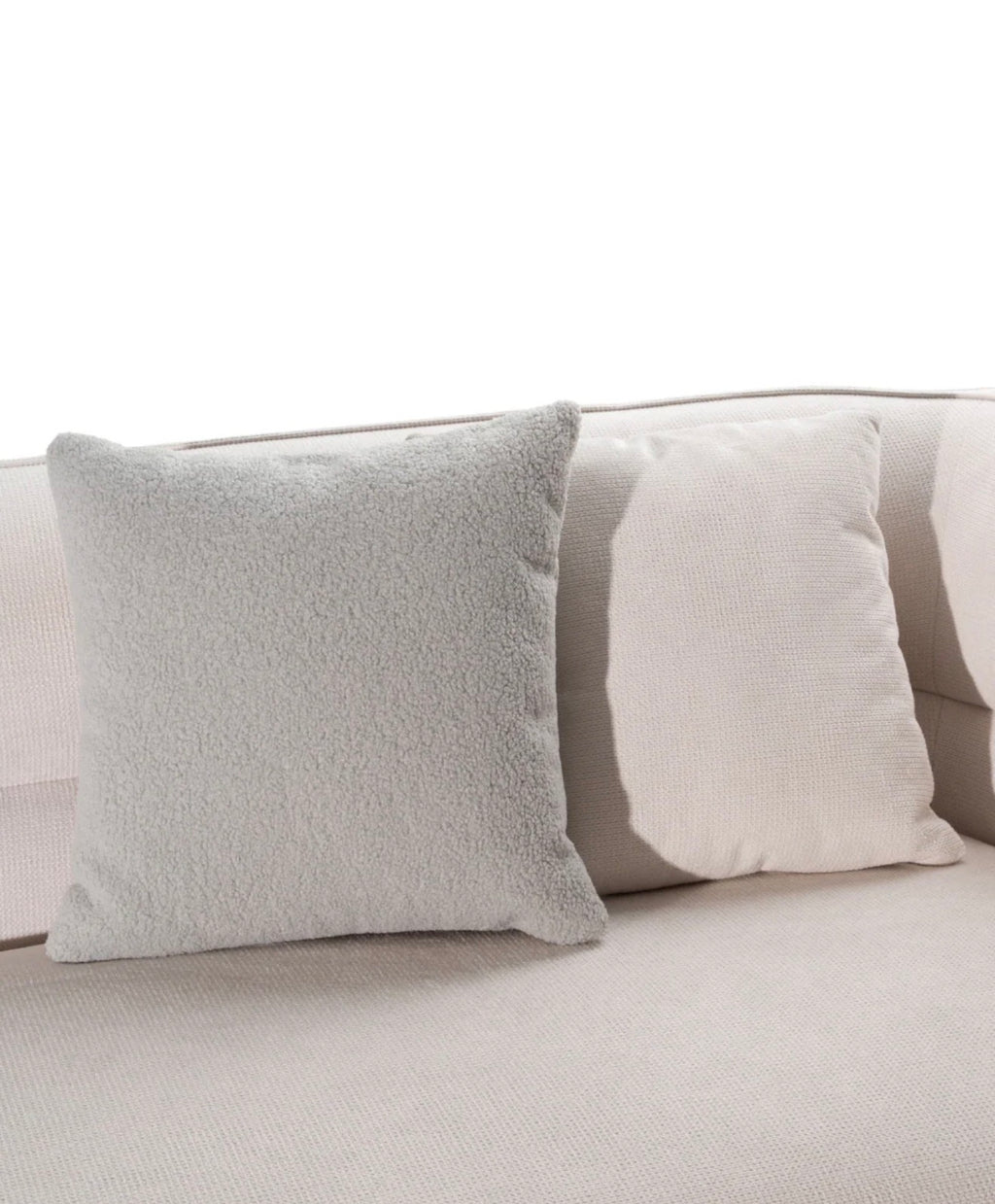 Casa Milano – Aurora Curve Sectional Sofa (White Fabric)