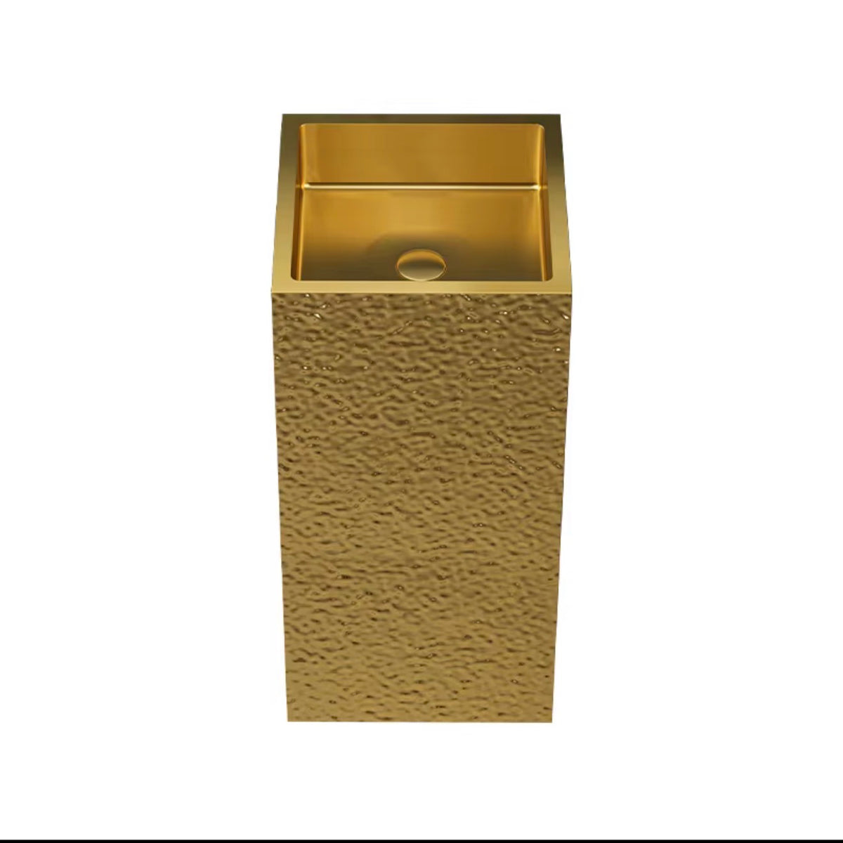 Lucien Hammered Gold 304 Stainless Steel Pedestal Sink