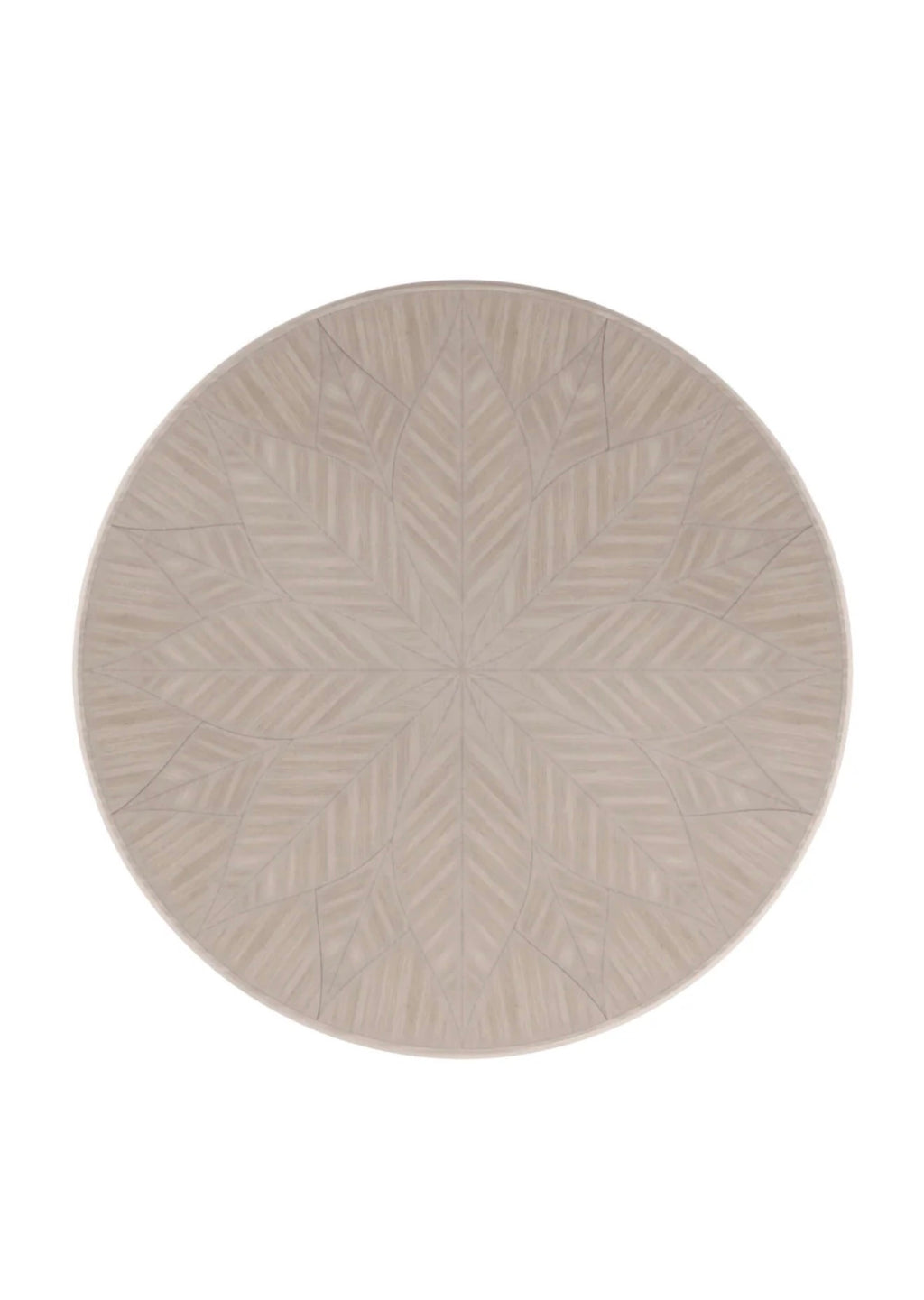 Casa Milano Rosette Motif Round Dining Table – Moonstone Finish