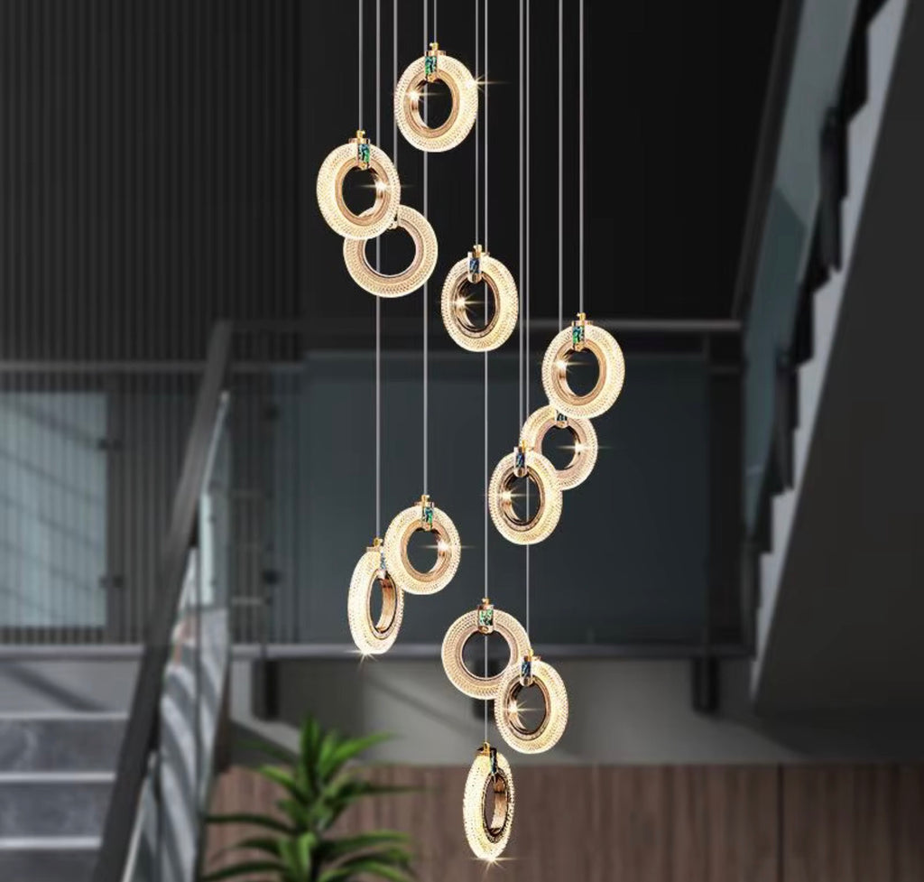 Ottavia Cascading LED Ring Chandelier