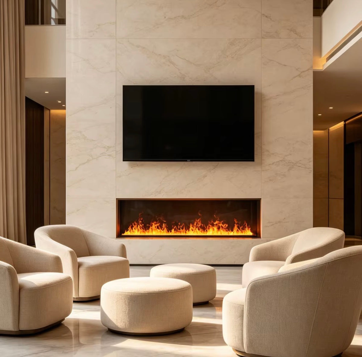 Alessandro 48-Inch 3D Water Vapor Electric Fireplace