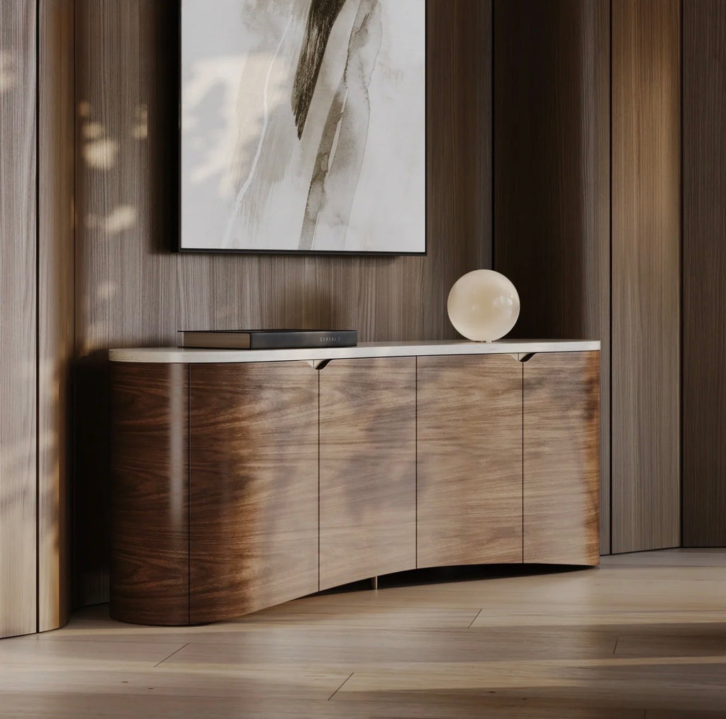 Fleur Natural Travertine Sideboard by Caracole