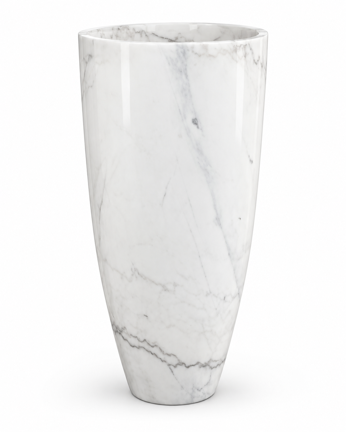 Bianca Natural Marble Freestanding Pedestal Sink
