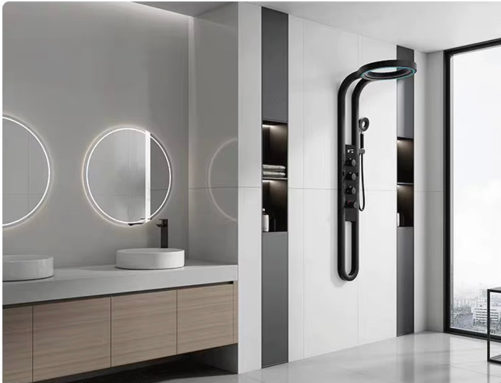 VITTORIA HALO LED THERMOSTATIC SHOWER PANEL