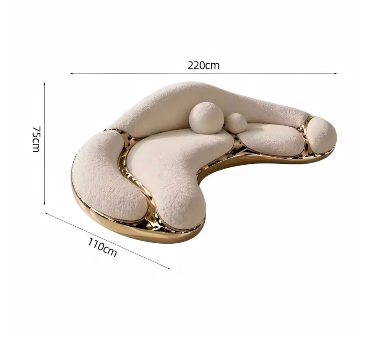 Élan Sculptural Curved Sofa