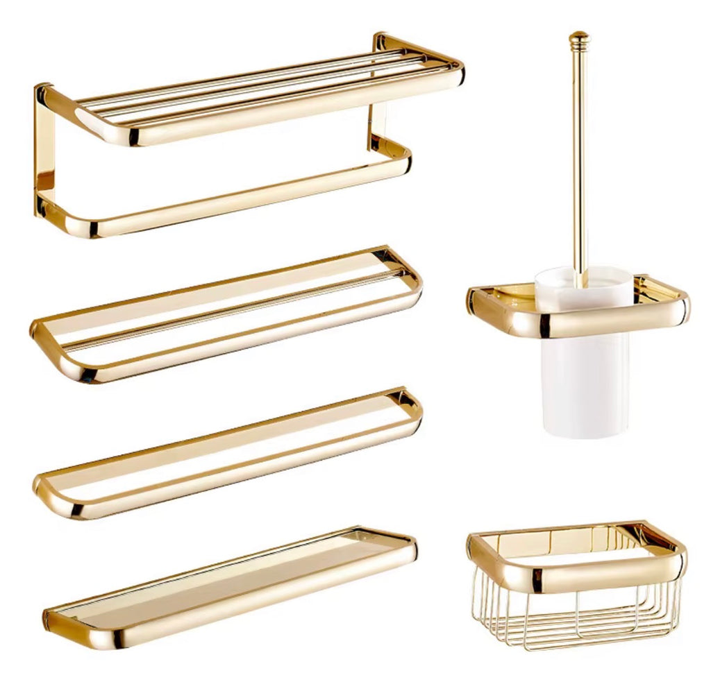 Ariella 6-Piece Gold Bathroom Hardware Set