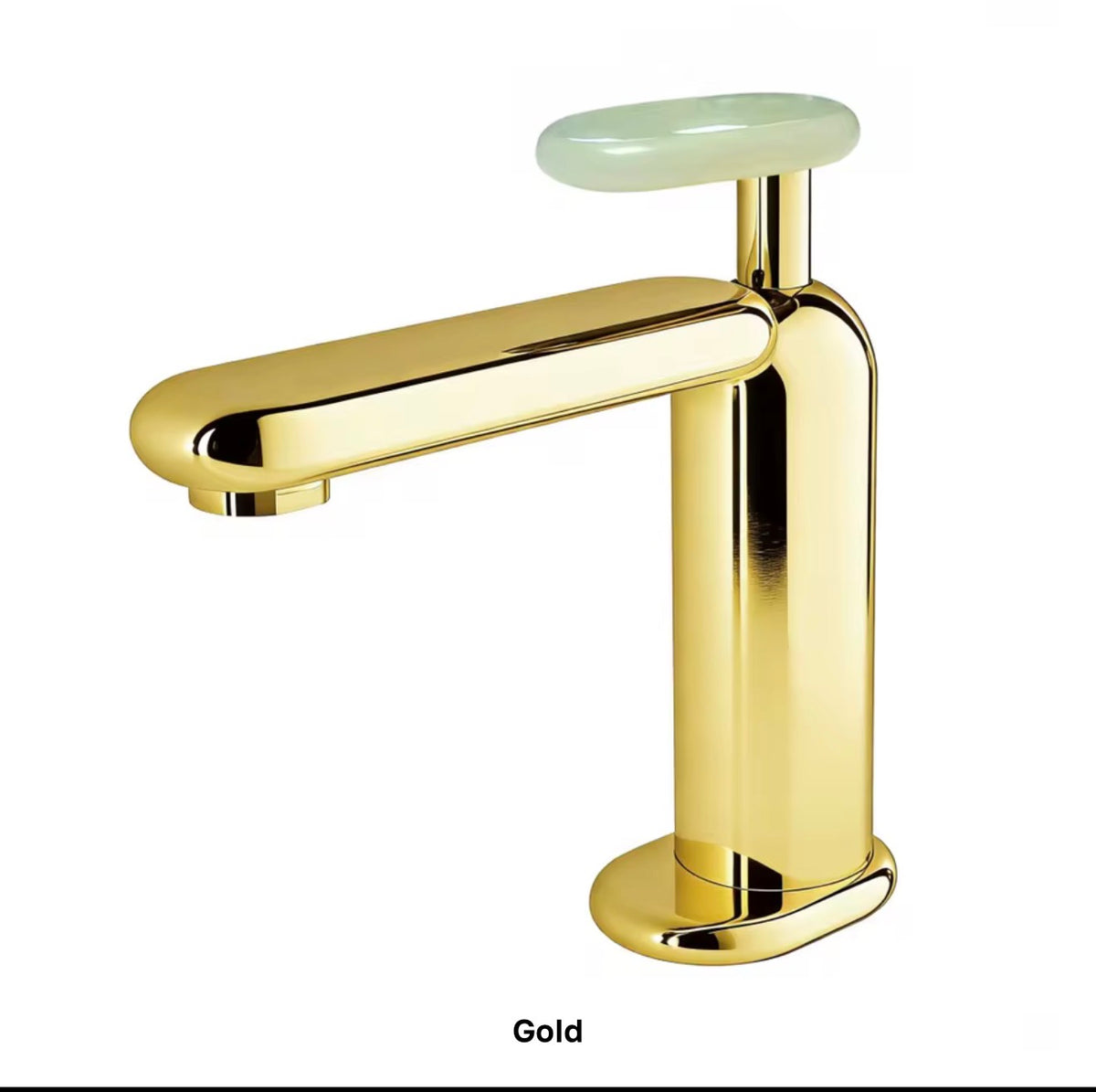 Aviana Solid Brass Basin Faucet with Sculptural Handle