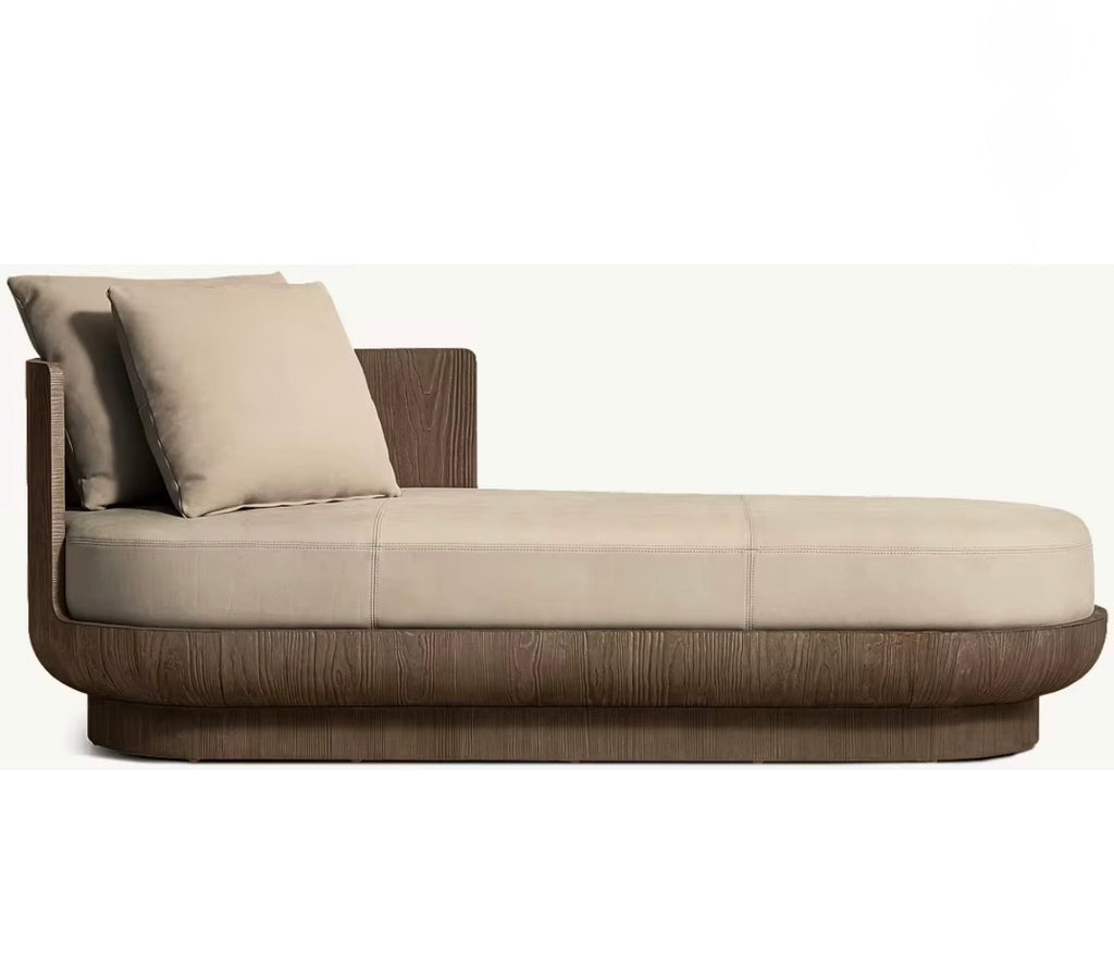 Casa Milano Riviera Solid Oak Chaise Lounge