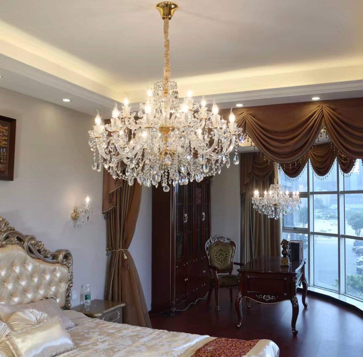 French Empire K9 Crystal Chandelier