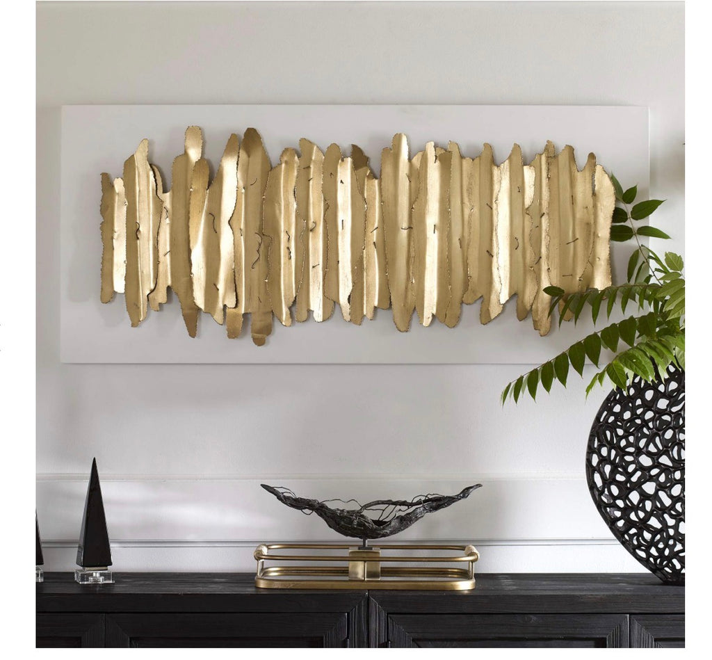 Casa Milano – Luxury Abstract Gold Metal Wall Art