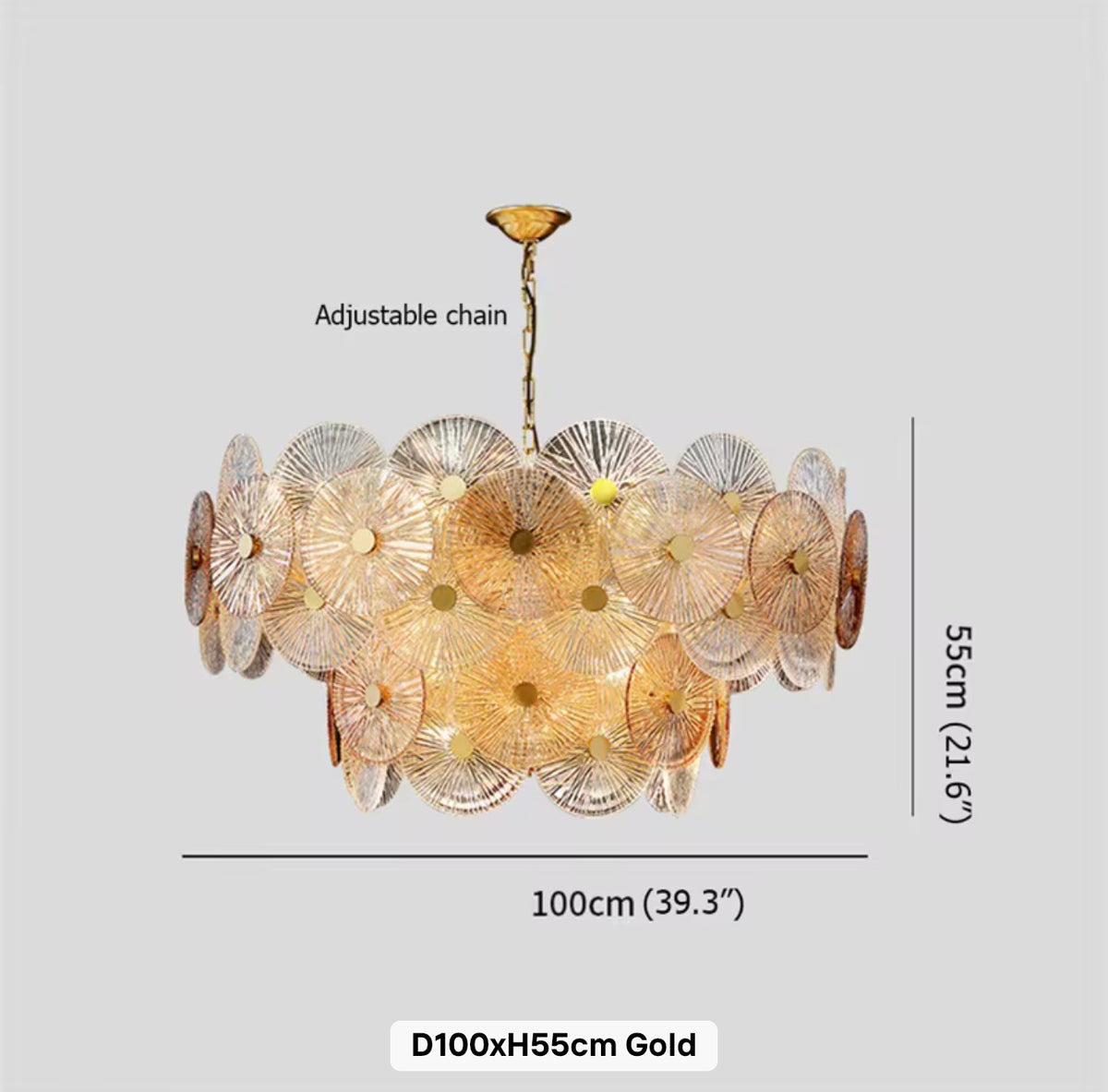 Éclat Glass Disc Chandelier