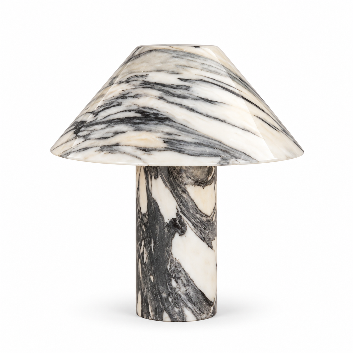 NATURAL MARBLE MUSHROOM TABLE LAMP