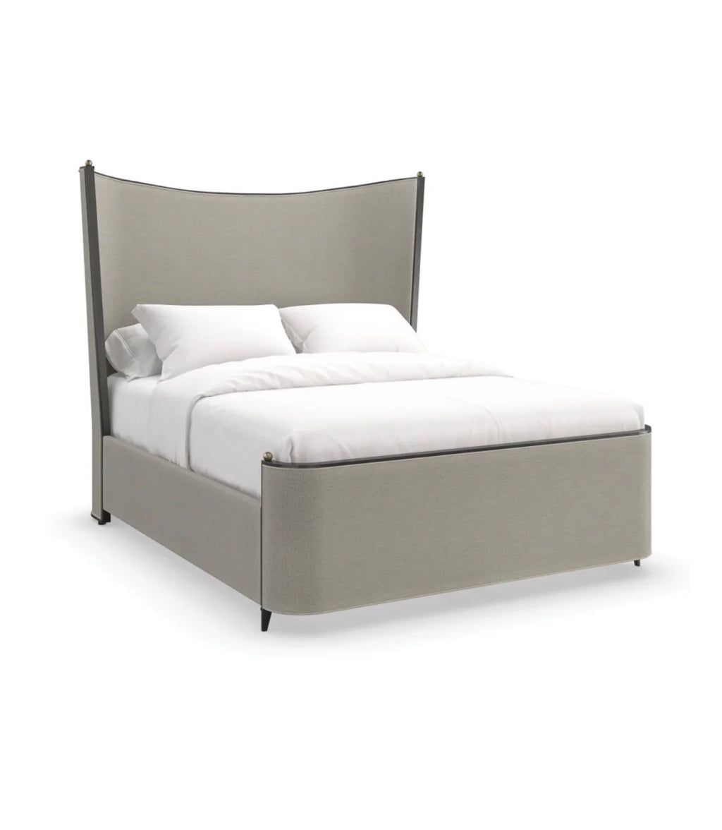 Casa Milano – Gray Fabric Bed | Caracole Provence (Queen)