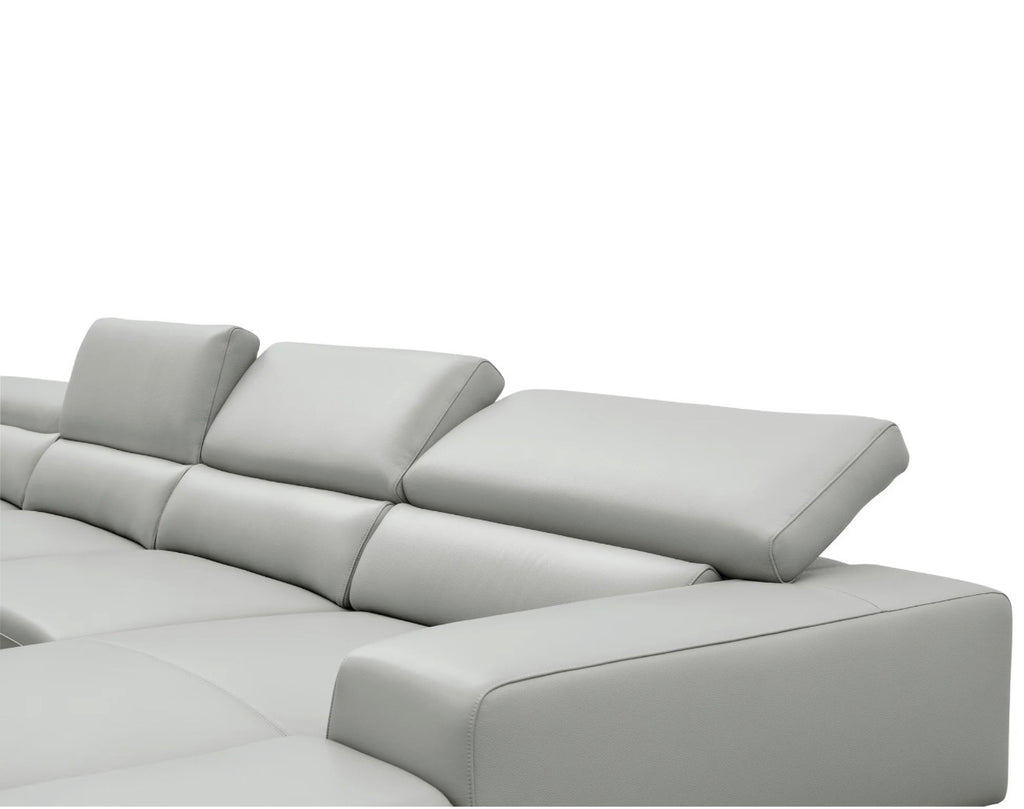 Casa Milano Nellio U-Shaped Italian Leather Match Sectional Sofa