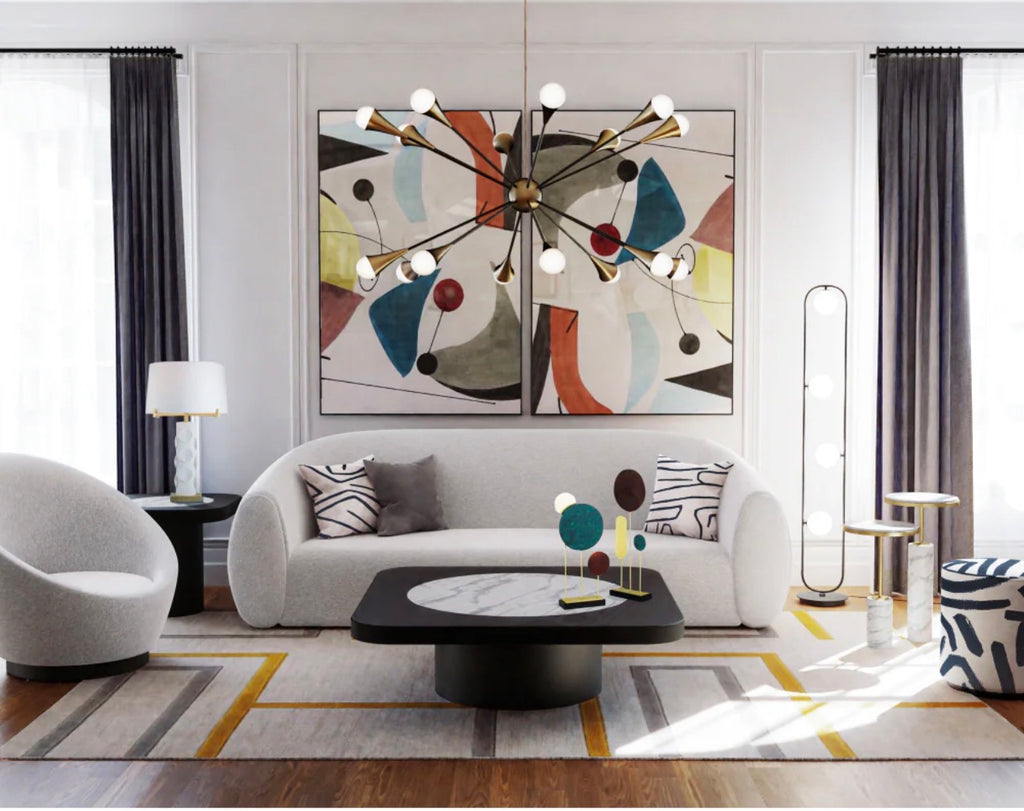 Casa Milano Luca White Glass Spheres Floor Lamp