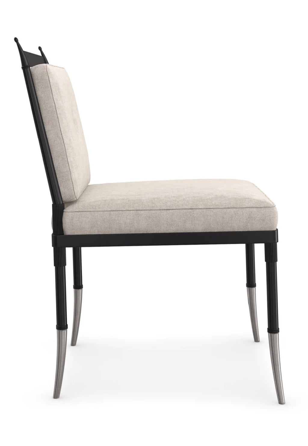 Casa Milano – Athena Beige Linen Buttoned Accent Chair
