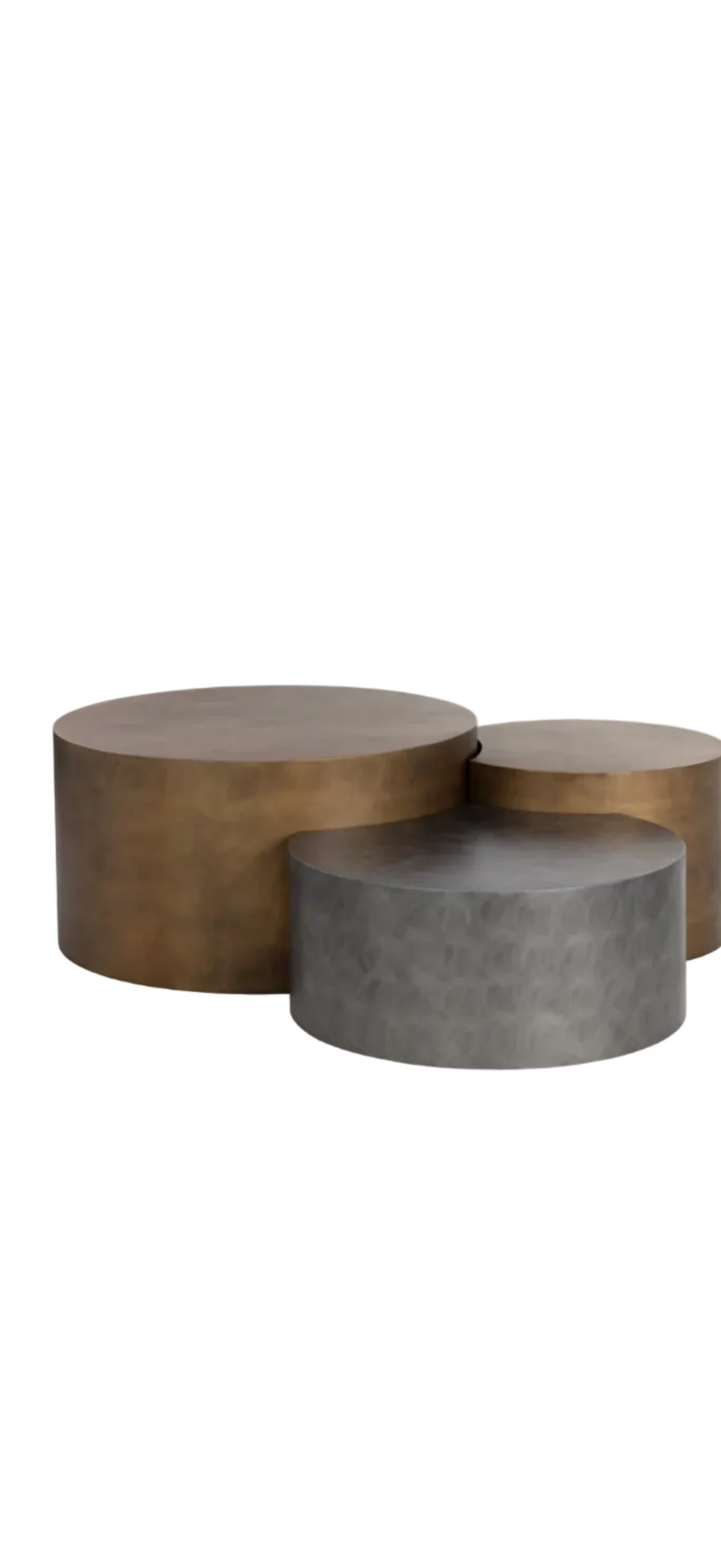 Casa Milano – Antique Brass Nesting Coffee Tables (Set of 3) | Splendido Neo