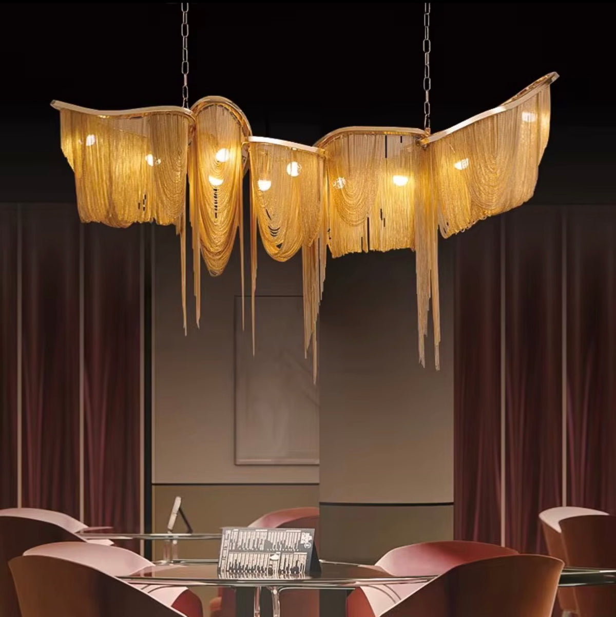 Ark Tassel Golden Chandelier