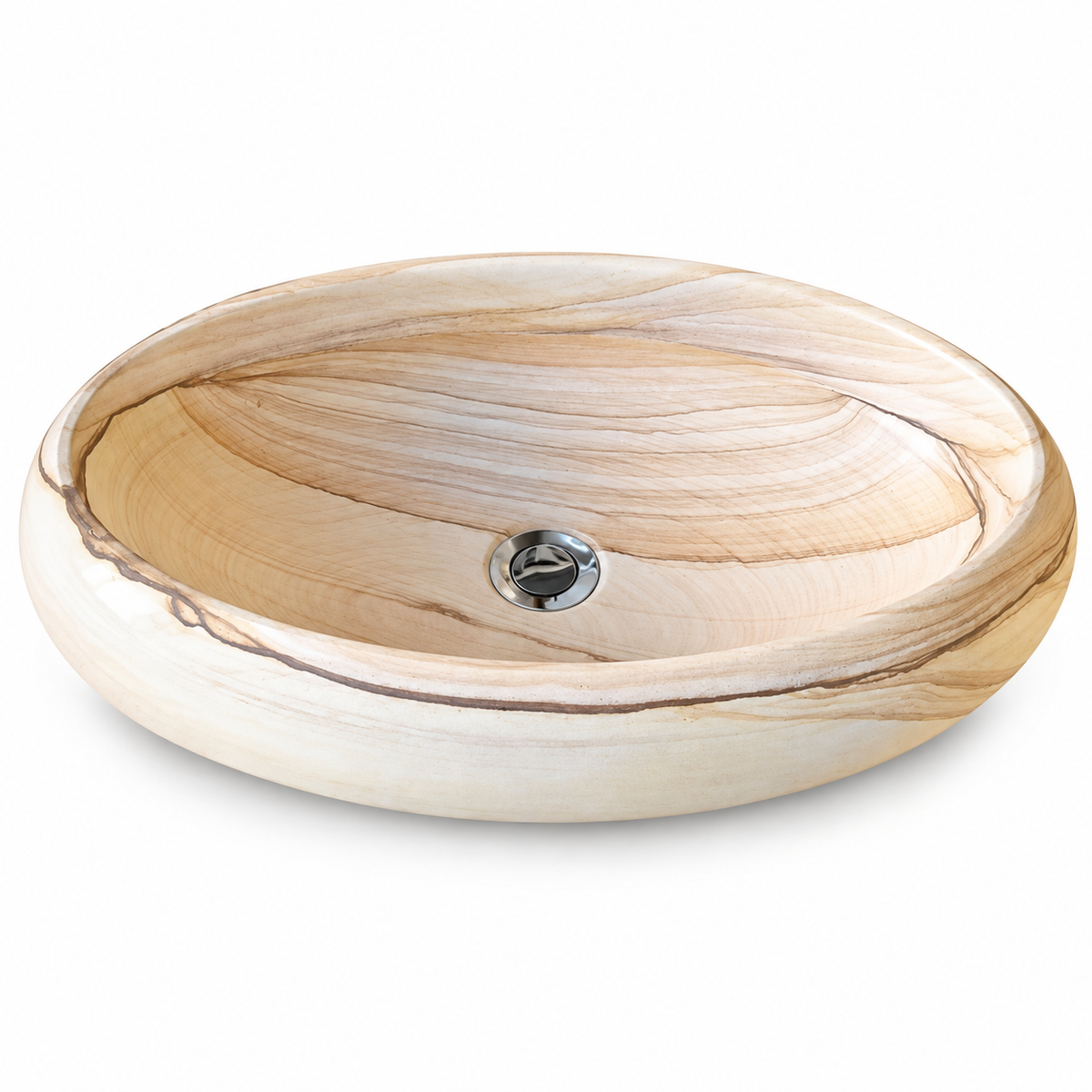 Aveline Oval Marble Vessel Sink