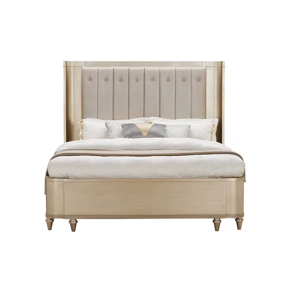 Casa Milano – Valentina Champagne Tufted King Bed