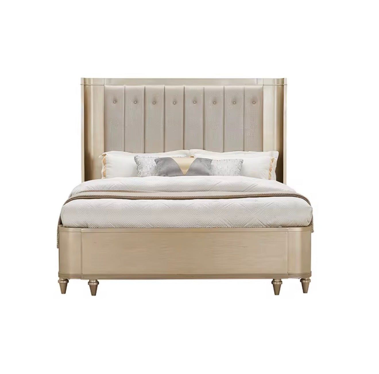 Casa Milano – Valentina Champagne Tufted King Bed