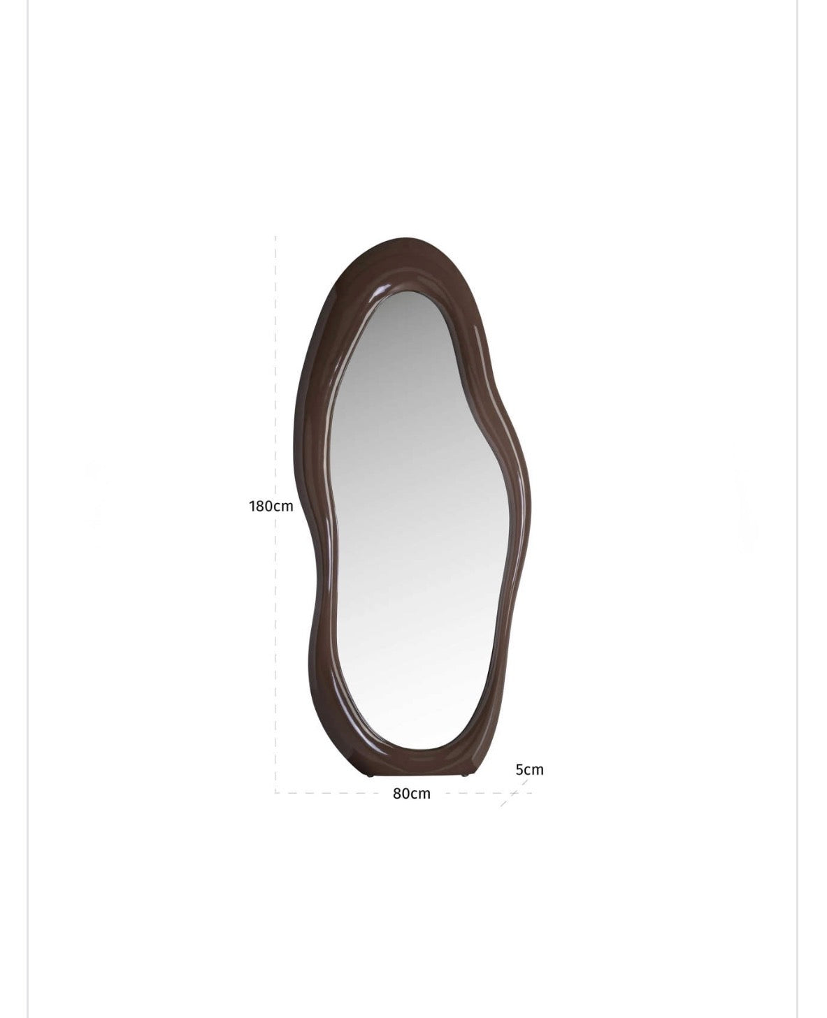 Zia Chestnut Sculptural Floor Mirror