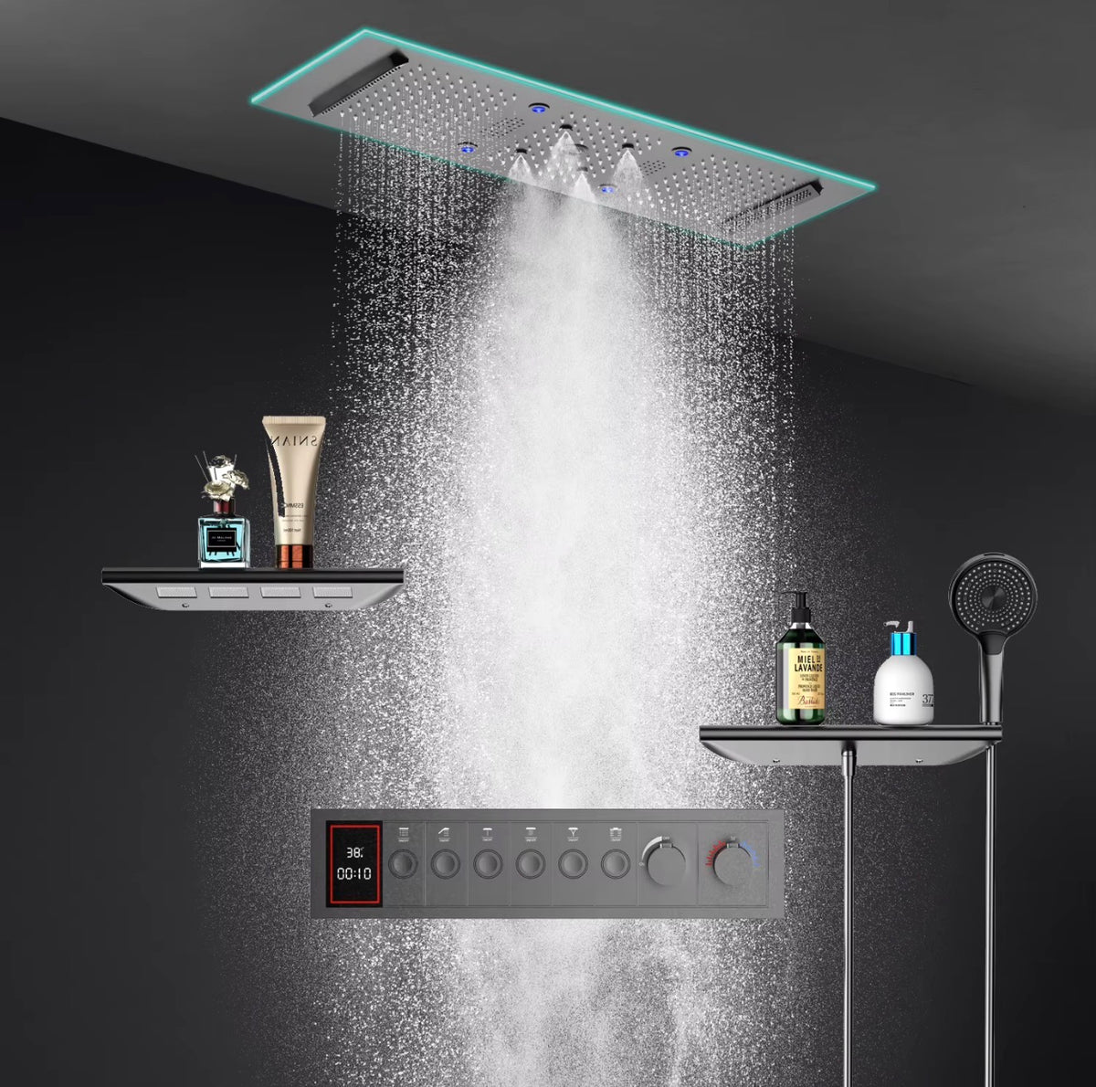 Lorenzo 6-Way LED Music Thermostatic Shower System