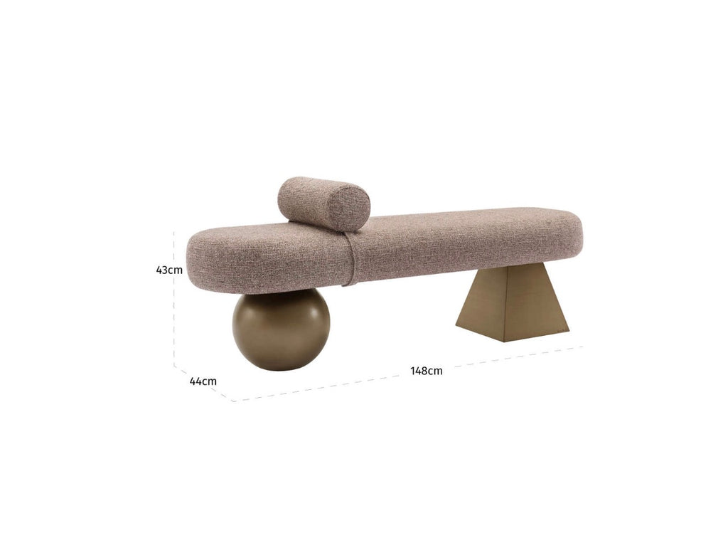 Alexander Jones Sculptural Upholstered Bench