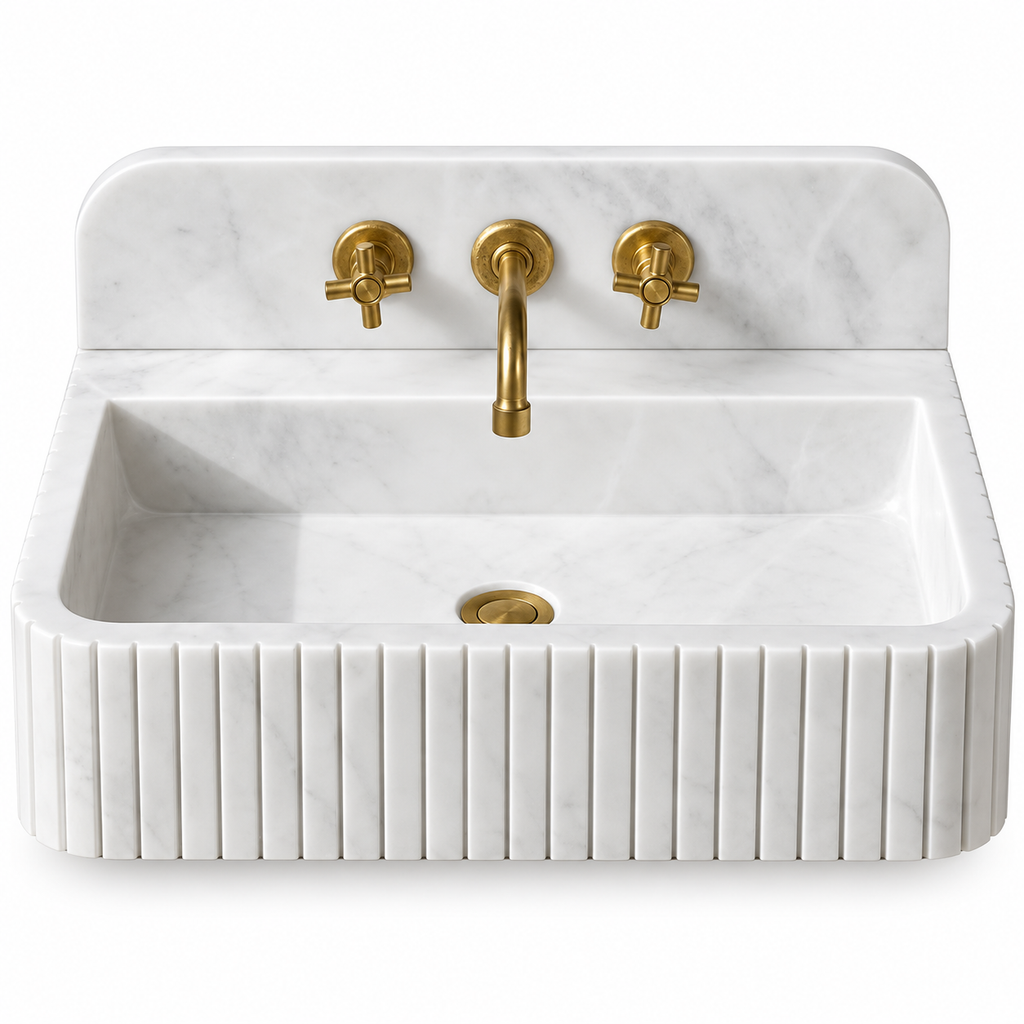 BIANCA WHITE MARBLE COUNTERTOP BASIN