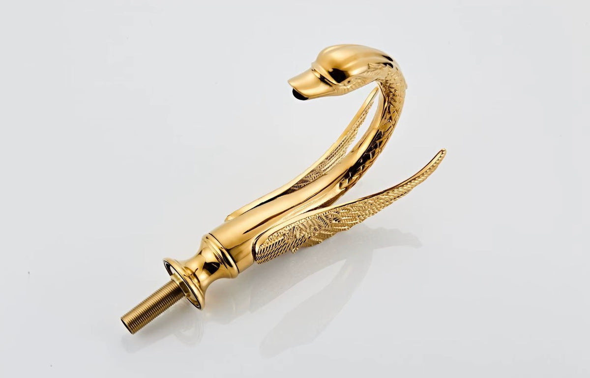 Odette Swan Sculptural Brass Basin Faucet