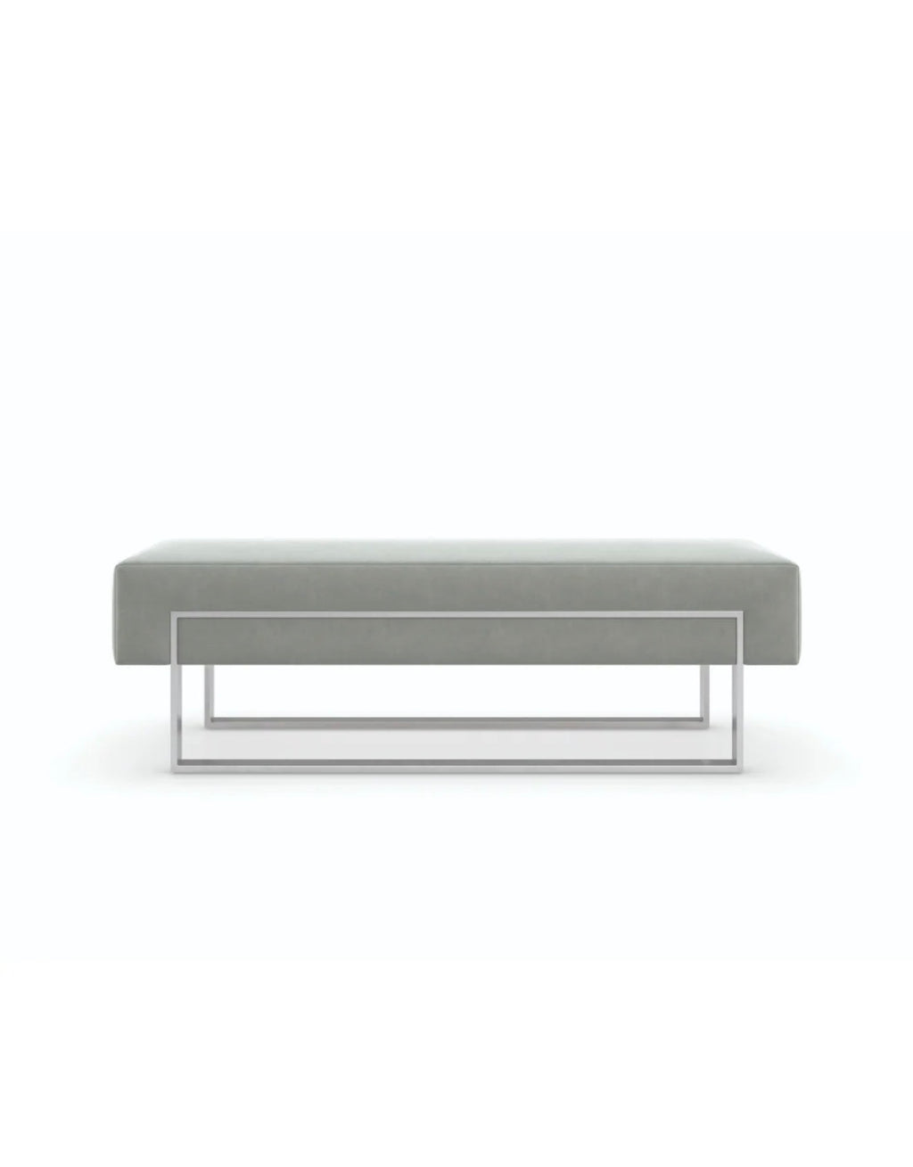 Casa Milano – Gray Velvet Modern Bench | La Moda Collection