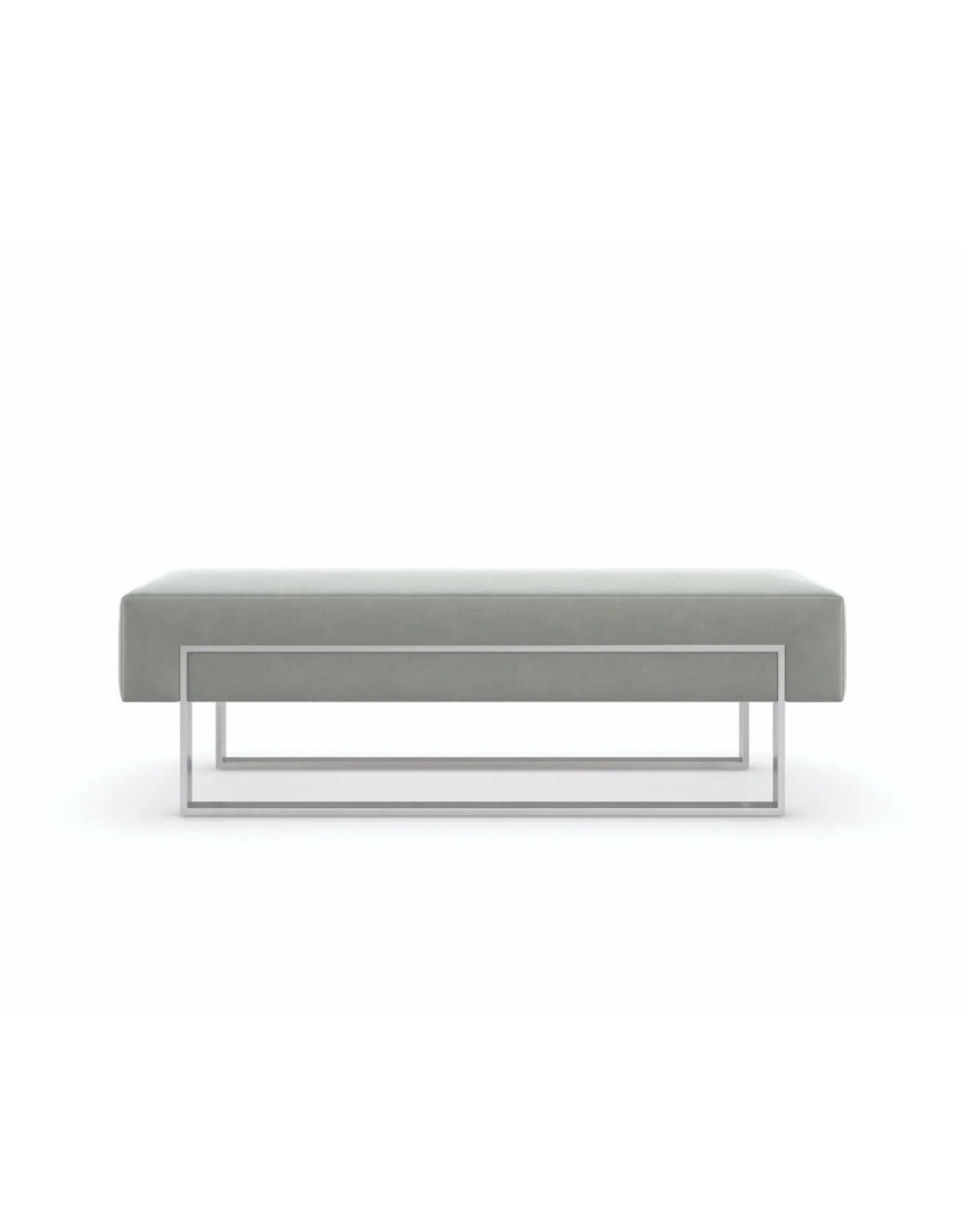Casa Milano – Gray Velvet Modern Bench | La Moda Collection