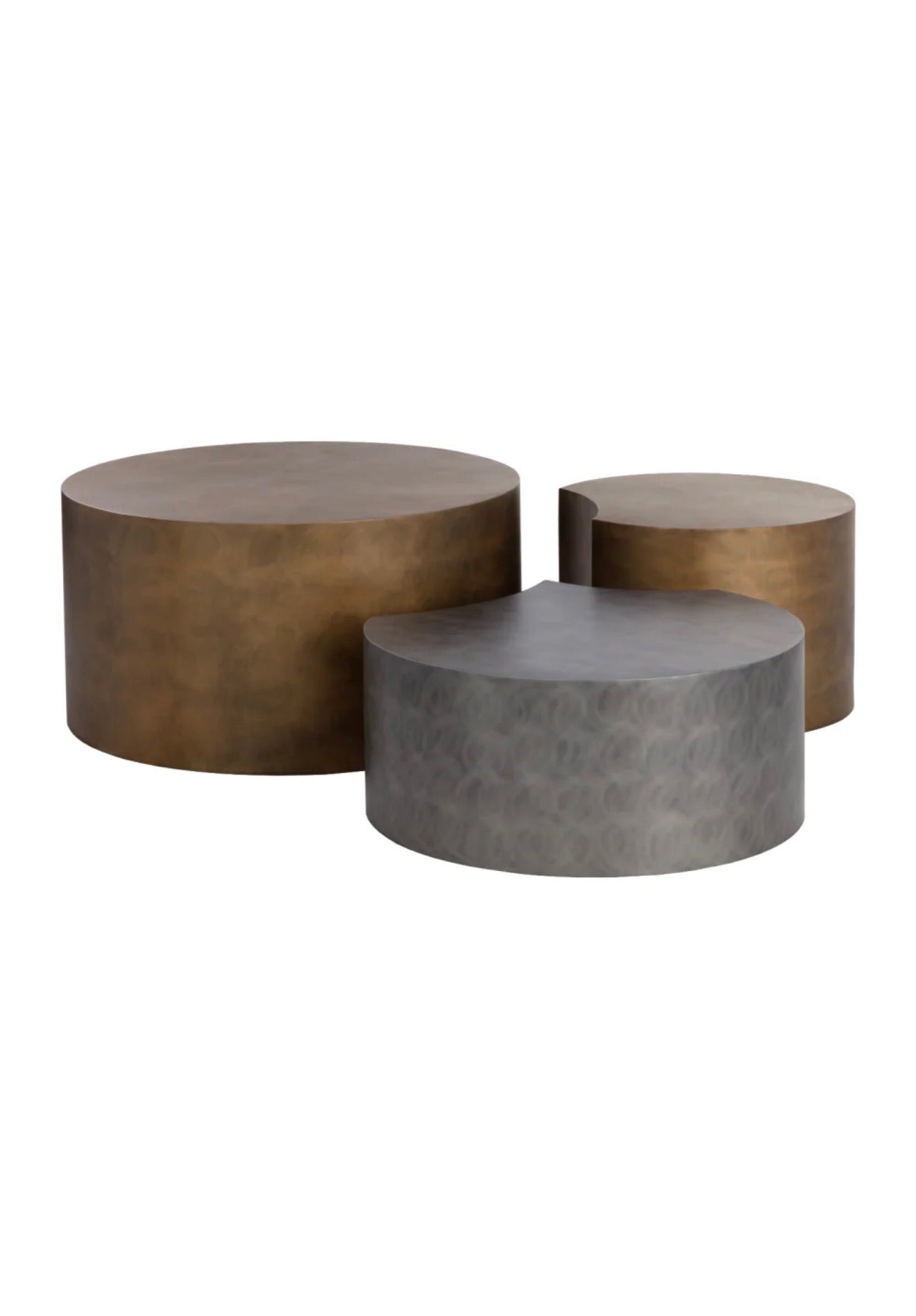 Casa Milano – Antique Brass Nesting Coffee Tables (Set of 3) | Splendido Neo