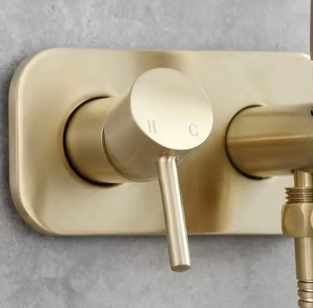 Lucienne Brass Hot & Cold Wall-Mounted Bidet Sprayer Set
