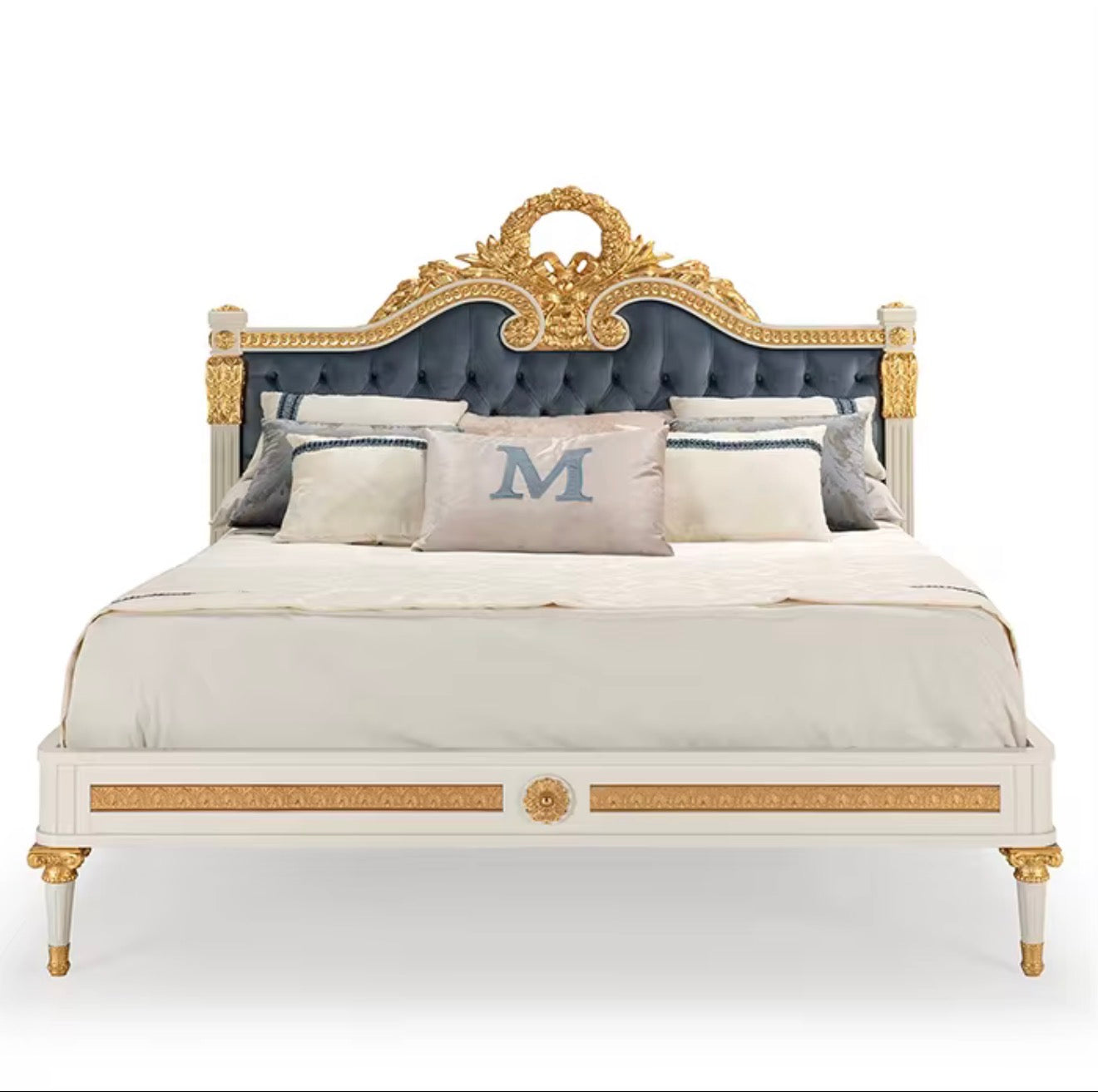 Casa Milano Vittorio Palace Bed – Hand Carved Royal Italian Luxury King Bed